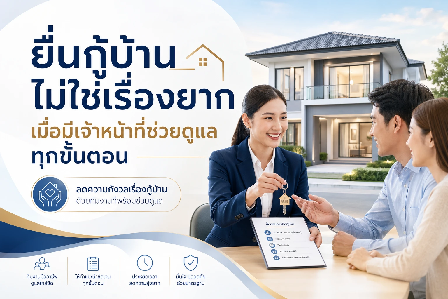 ยื่นกู้บ้านไม่ใช่เรื่องยาก เมื่อมีเจ้าหน้าที่ช่วยดูแลทุกขั้นตอน