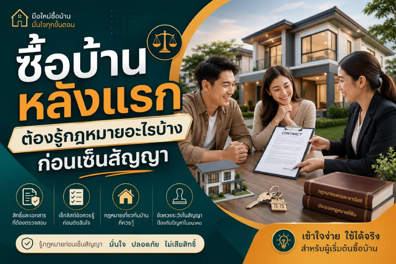 ซื้อบ้านหลังแรก ต้องรู้กฎหมายอะไรบ้างก่อนเซ็นสัญญา